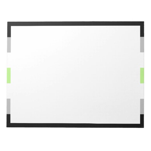 Agender-Stolz-Flagge Notizblock (Vorderseite)