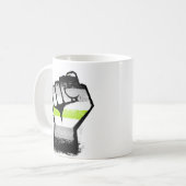 Agender Stolzfaust Kaffeetasse (Vorderseite Links)