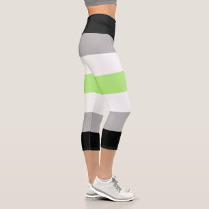 Agender-Stolzflagge – Agender-Identität LGBTQIA+ Capri Leggings