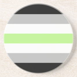 Agender-Stolzflagge – Agender-Identität LGBTQIA+ Getränkeuntersetzer