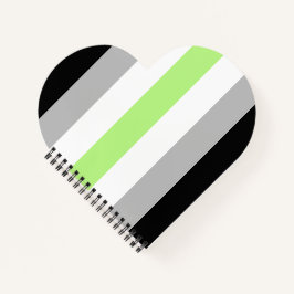 Agender-Stolzflagge – Agender-Identität LGBTQIA+ Notizblock