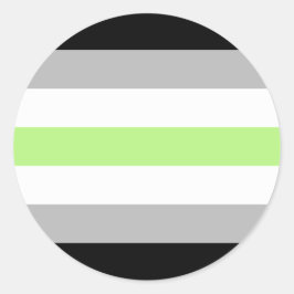 Agender-Stolzflagge – Agender-Identität LGBTQIA+ Runder Aufkleber