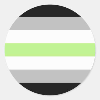 Agender-Stolzflagge – Agender-Identität LGBTQIA+  Runder Aufkleber