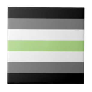 Agenderstolz, LGBTQ-Stolz, Schwarz-Grau und Grün Fliese