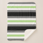 Agenderstolz, LGBTQ-Stolz, Schwarz-Grau und Grün Sherpadecke (Vorderseite)