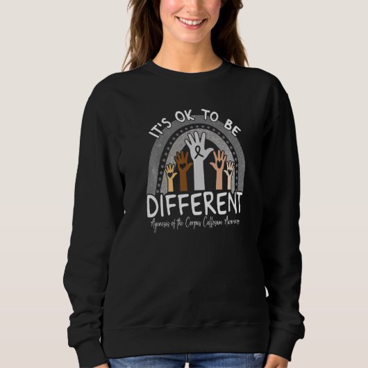 Agenesis of the Corpus Callosum Awareness Silver R Sweatshirt (Vorderseite)