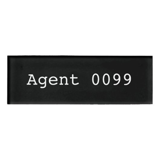 Agent 0099 Name-Tag Namenschild (Vorderseite)
