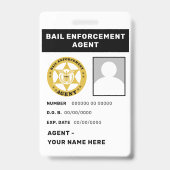 Agent-Abzeichen Ausweis (Rückseite)