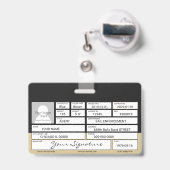 Agent-Abzeichen für die Vollstreckung von Kautione Ausweis (Rückseite mit Ausziehbar)