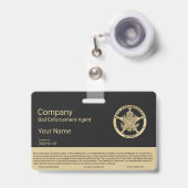 Agent-Abzeichen für die Vollstreckung von Kautione Ausweis (Vorderseite mit Ausziehbar)