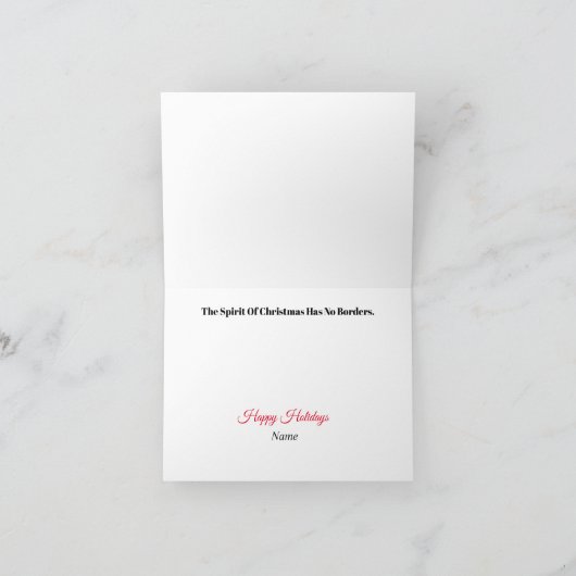 Agent an der Grenze mit Weihnachtsbaumkarte Karte (Innenseite)