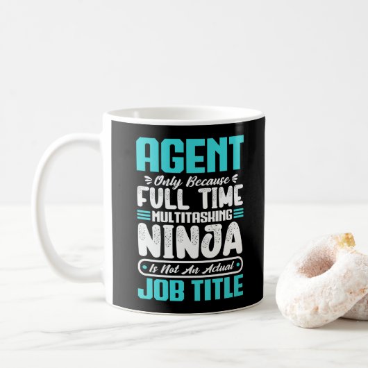 Agent Beruf Beruf Funny Agent Qualifikationen Kaffeetasse (Mit Donut)
