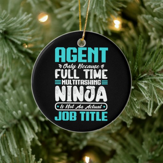 Agent Beruf Beruf Funny Agent Qualifikationen Keramik Ornament (Baum)