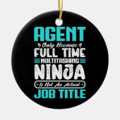 Agent Beruf Beruf Funny Agent Qualifikationen Keramik Ornament (Vorne)