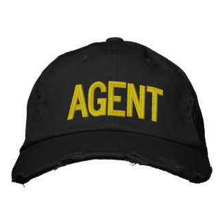 AGENT BESTICKTE BASEBALLKAPPE