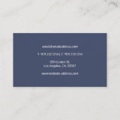 Agent Blue Watercolor Flugzeuge Visitenkarte (Rückseite)