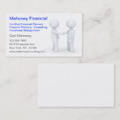 Agent der Finanzberatung Visitenkarte (Vorne/Hinten)