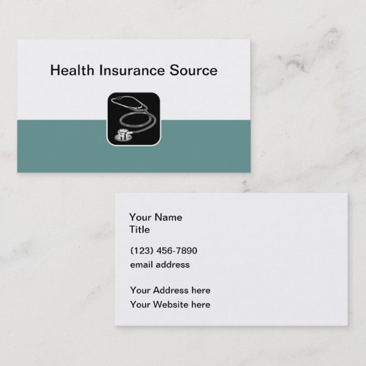 Agent der Krankenversicherung Medical Visitenkarte (Vorne/Hinten)