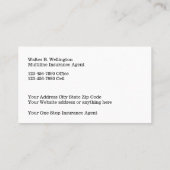 Agent der Mehrlinienversicherung Visitenkarte (Rückseite)