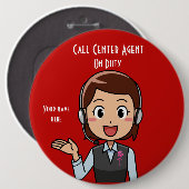 Agent des Call Center Button (Vorne & Hinten)