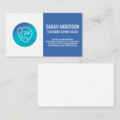 Agent des Kundenservice | Call Center Phone Icon Visitenkarte (Vorne/Hinten)