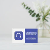 Agent des Kundenservice | Kopf-Set Visitenkarte (Stehend Vorderseite)