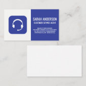 Agent des Kundenservice | Kopf-Set Visitenkarte (Vorne/Hinten)