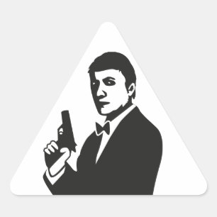 Agent Dreieckiger Aufkleber