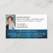 Agent Foto für öffentliche Notare der Marine Visitenkarte (Rückseite)