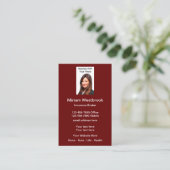 Agent-Fotovorlagen-Visitenkarten Visitenkarte (Stehend Vorderseite)