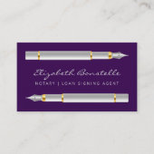 Agent-Füllfederhalter für mobile Notare Lila Visitenkarte (Vorderseite)