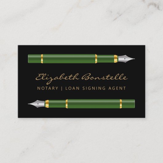 Agent-Füllfederhalter für mobile Notare Visitenkarte (Vorderseite)
