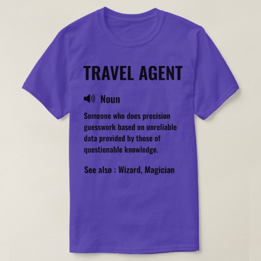 Agent Funny Definition ReiseagenturFunny Sa T-Shirt (Design vorne)