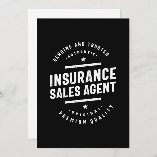 Agent für den Versicherungsverkauf Stellenüberweis Einladung (Vorne/Hinten)