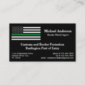 Agent für die militärische Grenze mit dünner grüne Visitenkarte (Vorderseite)