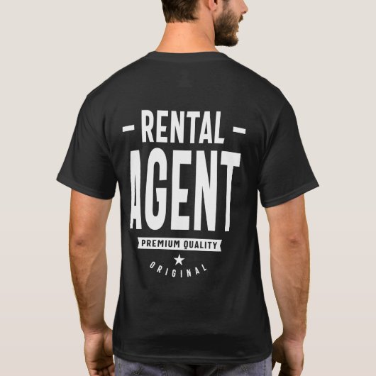 Agent für Miete T-Shirt (Rückseite)