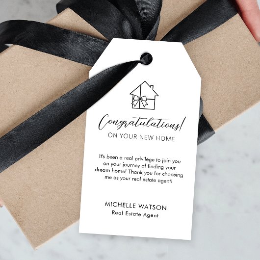 Agent für Minimalistische Immobilien Einfache Gesc Geschenkanhänger