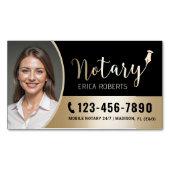 Agent für Notar-Mobilfunk-Signatur Modernes Foto Magnetische Visitenkarte (Vorderseite)