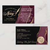 Agent für Notar- und Kreditsignierung Visitenkarte (Vorne/Hinten)