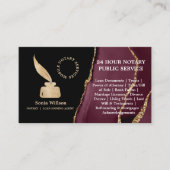 Agent für Notar- und Kreditsignierung Visitenkarte (Vorderseite)