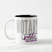 Agent für Notare-Kreditsignierung Zweifarbige Tasse (Links)