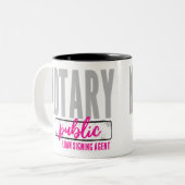 Agent für Notare-Kreditsignierung Zweifarbige Tasse (Vorderseite Links)