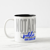 Agent für Notare-Kreditsignierung Zweifarbige Tasse (Links)