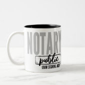 Agent für Notare-Kreditsignierung Zweifarbige Tasse (Links)