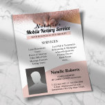 Agent für Notare und Darlehen Rosa Glitzer Flyer<br><div class="desc">Mobile Notary & Loan Signing Agent Pink Glitzer Flyer.</div>