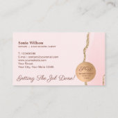 Agent für Notare und Darlehensunterschriften Rosa Visitenkarte (Rückseite)