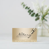 Agent für Notariatsdarlehen - Moderner Gold Visitenkarte (Stehend Vorderseite)