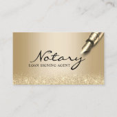 Agent für Notariatsdarlehen - Moderner Gold Visitenkarte (Vorderseite)
