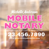 Agent für Notariatsdarlehen Rosa Werbeaktion Fensteraufkleber (Blatt 2)