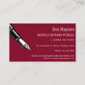 Agent für öffentliche Leihsignaturen für mobile No Visitenkarte (Vorderseite)